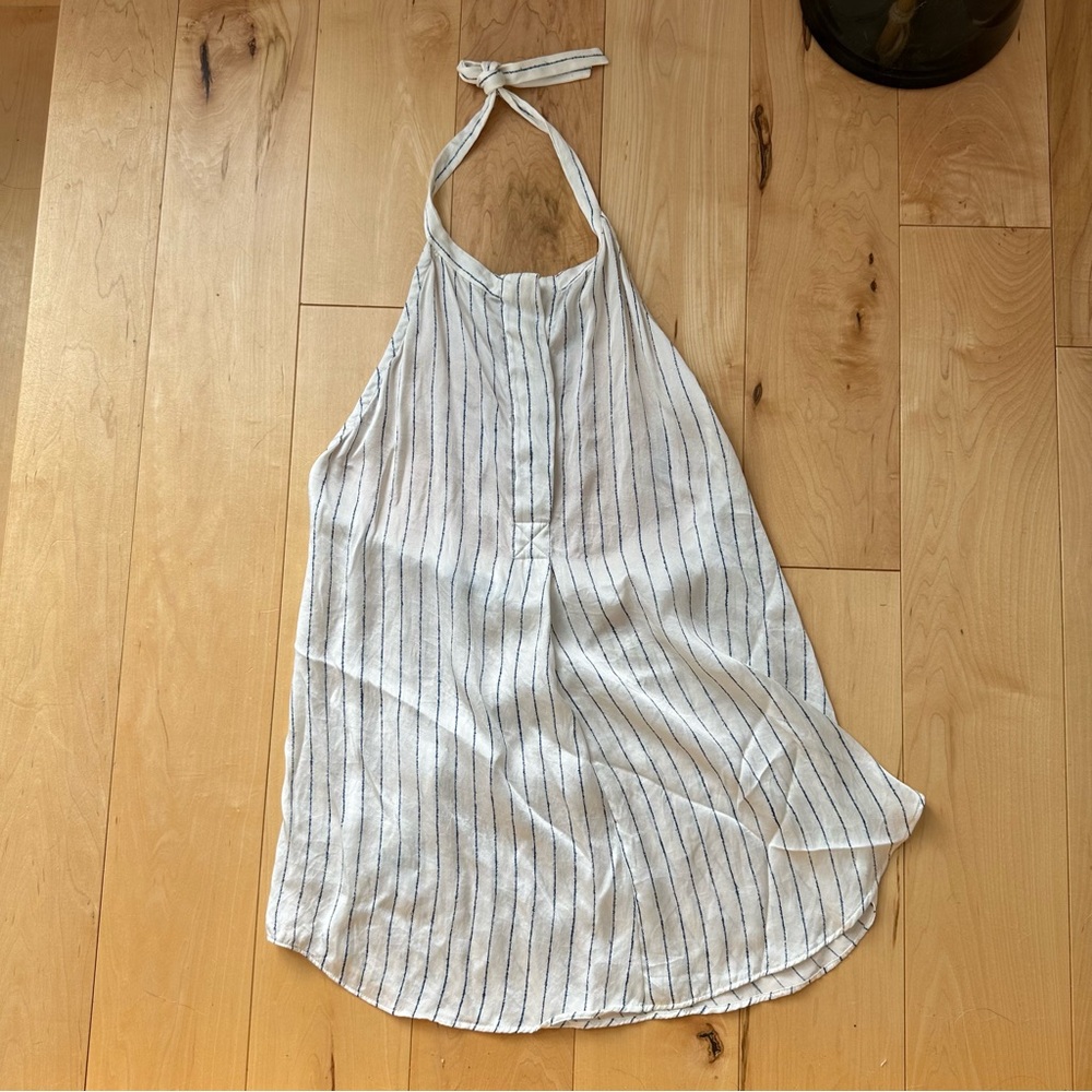 Each X Other silk button striped halter top